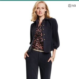 Cabi Abbott Peplum Black Jacket 10
